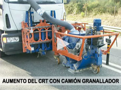 Aumento del CRT mediante el único camión granallador en España Aumento del CRT mediante el único camión granallador en España