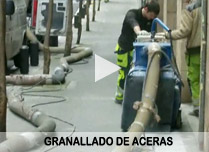 Granallado de aceras en Bilbao